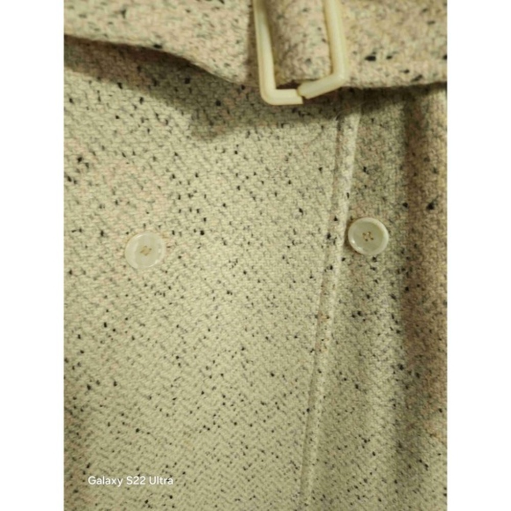 American Male Vintage Heathered Wool Trench Coat Belted Double Breasted USA Made - Picture 2 of 9